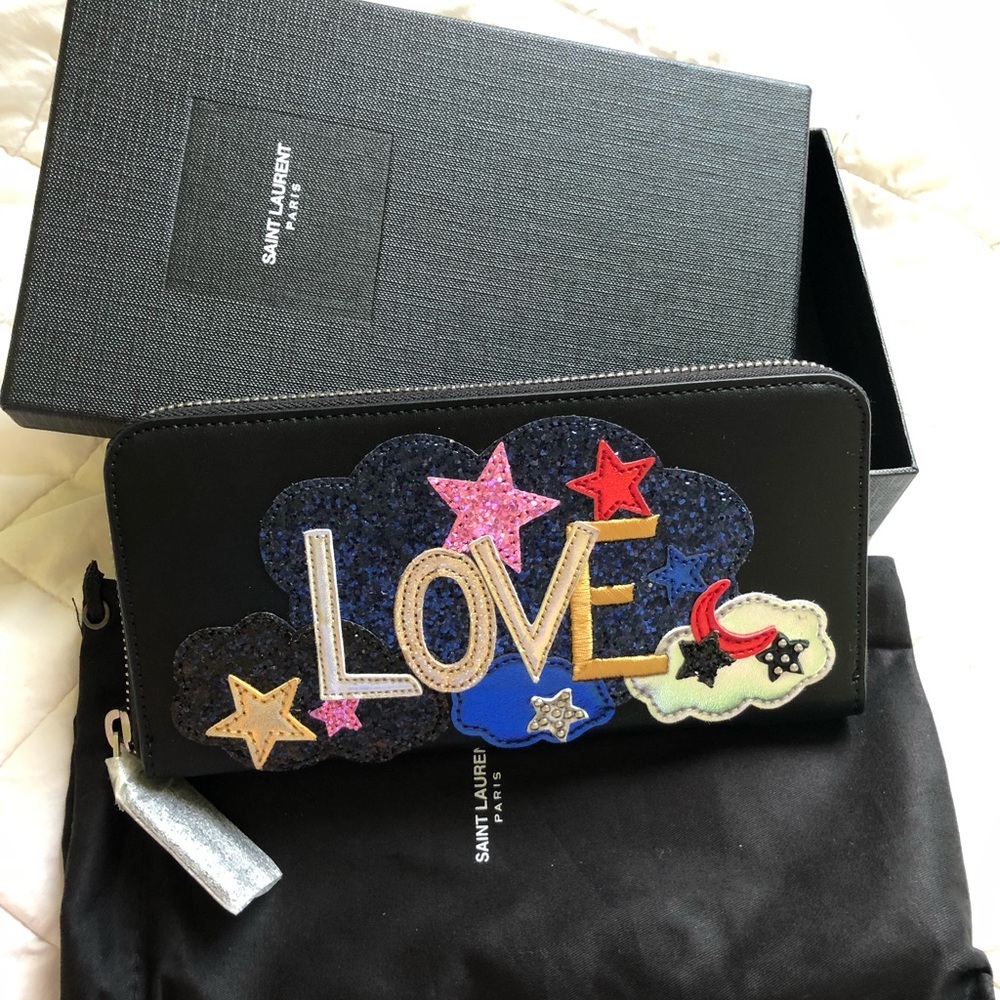 COPY - SAINT LAURENT LOVE TASSEL ZIP WALLET